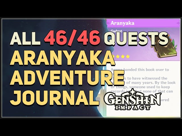 Forest Adventure Journal Genshin Impact All 6/6 Quests Complete