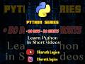 Python 30 Days Series • 30 Days - 30 Short Videos #coding #codingshorts #telugucoding #python
