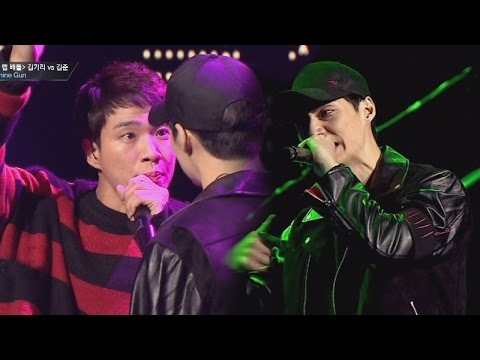 [풀버전] 김기리 vs 김준, 압살하는 퍼포먼스 'Machine Gun'♪ (+자이언티)  힙합의 민족2 6회