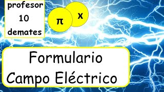 Fórmulas Campo eléctrico parte 1 ley de Coulomb