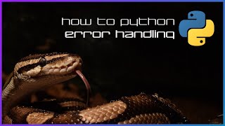 Try/except error handling - How to Python - Basics 11