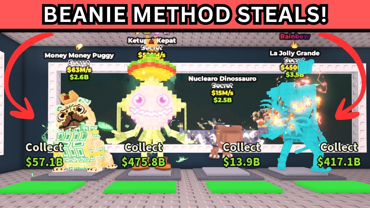 I STOLE INSANE LOOT DURING ADMIN ABUSE USING "BEANIE METHOD!" | STEAL A BRAINROT