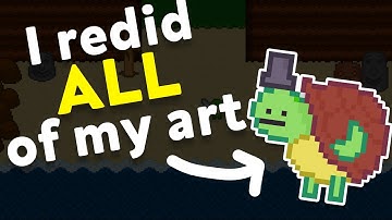 I redid ALL of my games art! - Indie Game Dev Log (Little Shells Adventure)