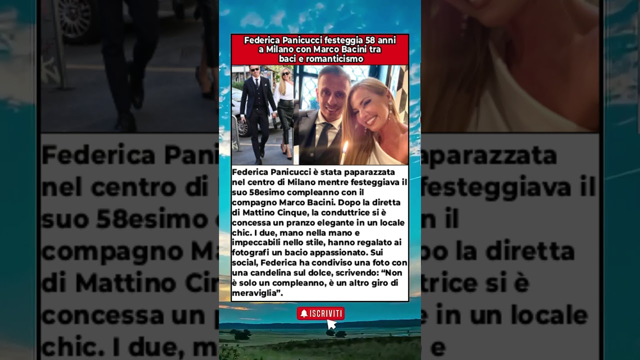 FEDERICA PANICUCCI BACIA MARCO BACINI NEL GIORNO DEL SUO COMPLEANNO A MILANO!