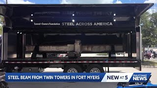 Steel beam from World Trade Center makes stop in Fort Myers as it travels the US