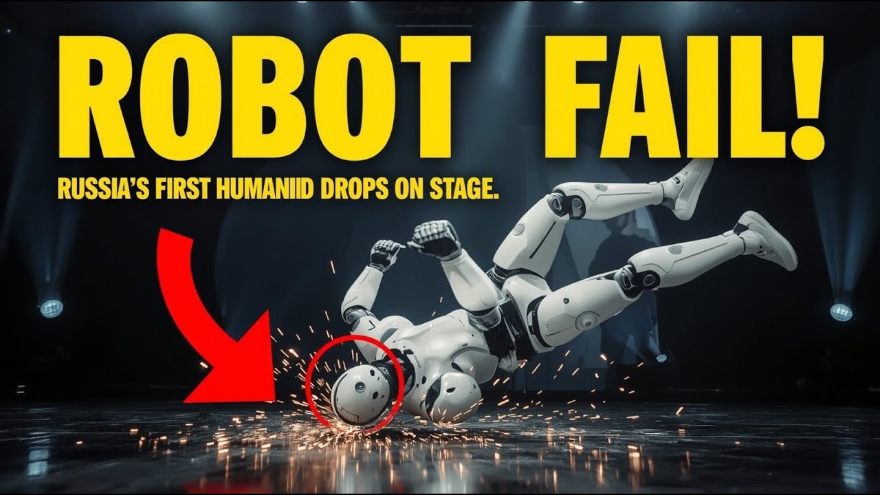 Первый в России человекоподобный робот ПАДАЕТ на сцене!