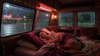 Rain Sounds for Sleeping in a Camping Car With Raindrops Outside the Window Tonight
