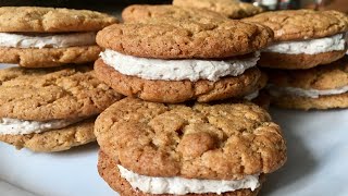 Pumpkin Sandwich Cookies w/ Chai Buttercream - EASY BREAD MIX COOKIES
