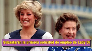 Subastaran la primera solicitud de empleo de Lady Di