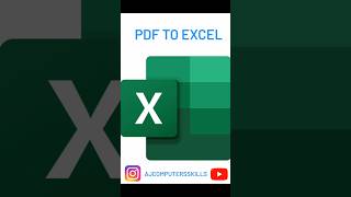 How to convert Pdf file to  Excel sheet #excel #exceltips #computer #microsoft #trending #shorts