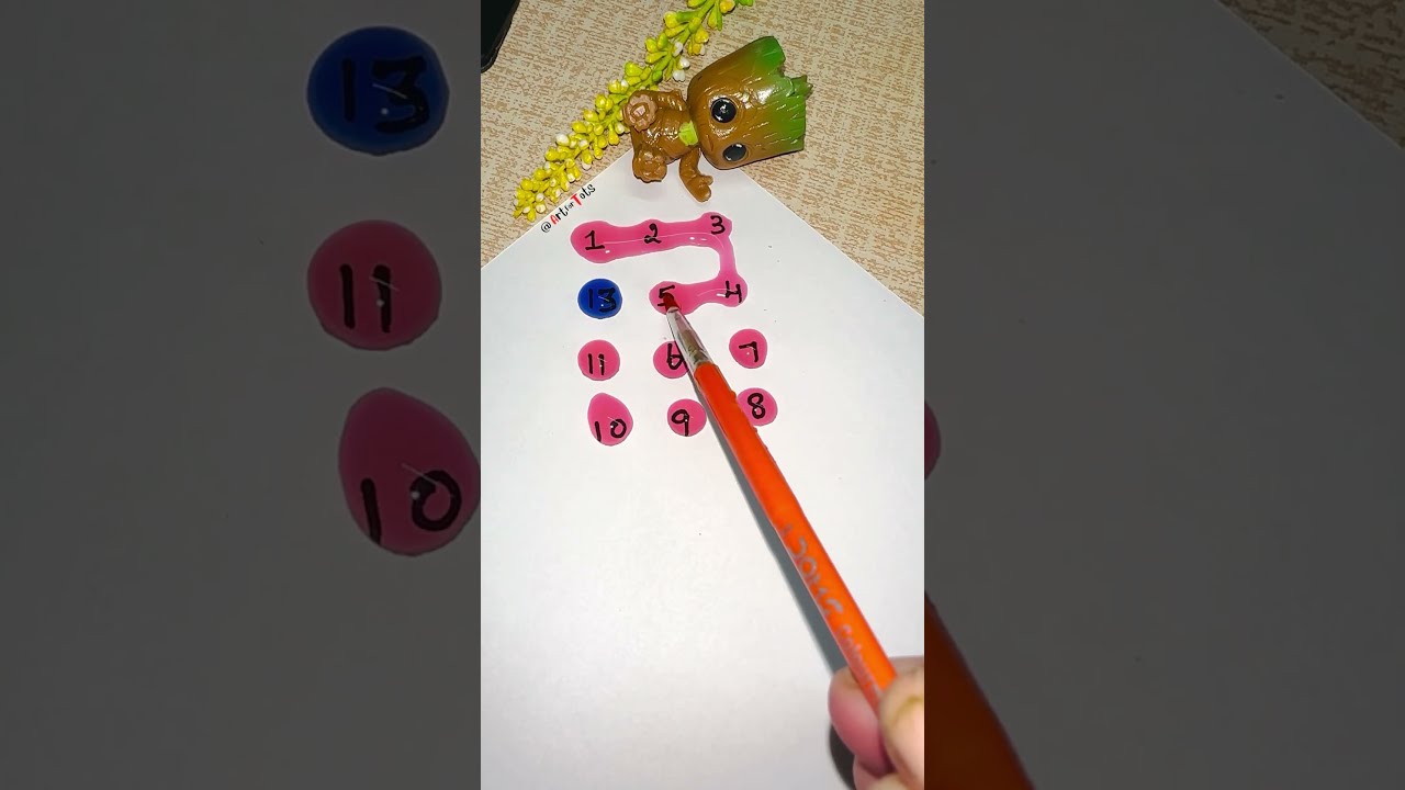  Number Connect Fun Art Trending Shorts Ytshorts Colormixingmagic Satisfying