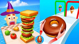 SANDWICH RUNNER vs BAKERY STACK All Levels Gameplay Android,ios | Satisfying SpeedRun
