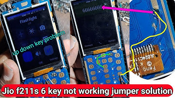Jio f211s 6 keypad not working || Jio f211s up down left key not working