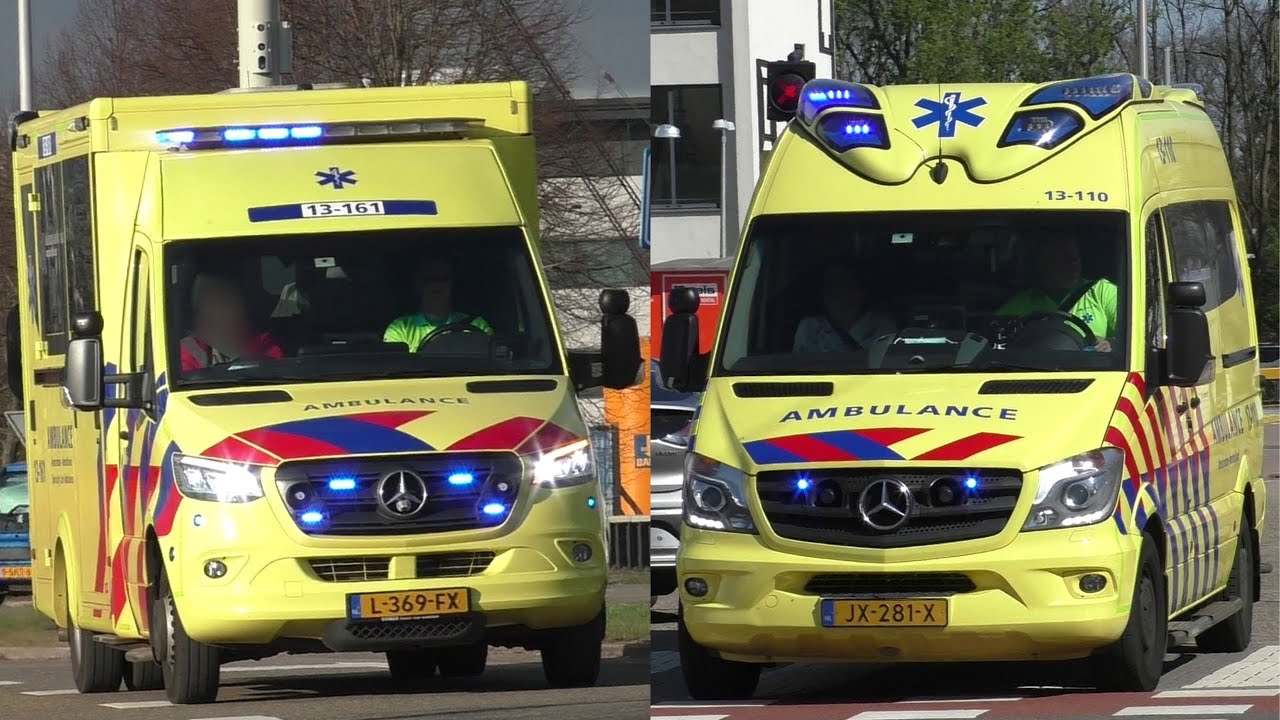 Verschillende Ambulances met spoed onderweg in Amsterdam - YouTube