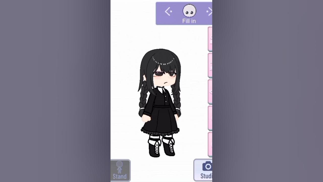 Making Wednesday Addams in Gacha Club ModGacha Nox turning song