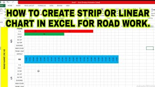 How to Create Strip or Linear Chart in Excel for Road Work.