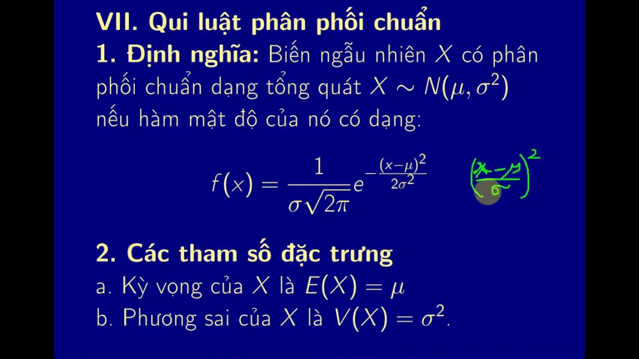 Lý thuyết các quy luật phân phối xác suất thông dụng | Quy luật phân phối chuẩn | Phần 3