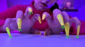 ASMR Table Tapping☆ w/ Secret Mic Sounds 🌟💕 no talking