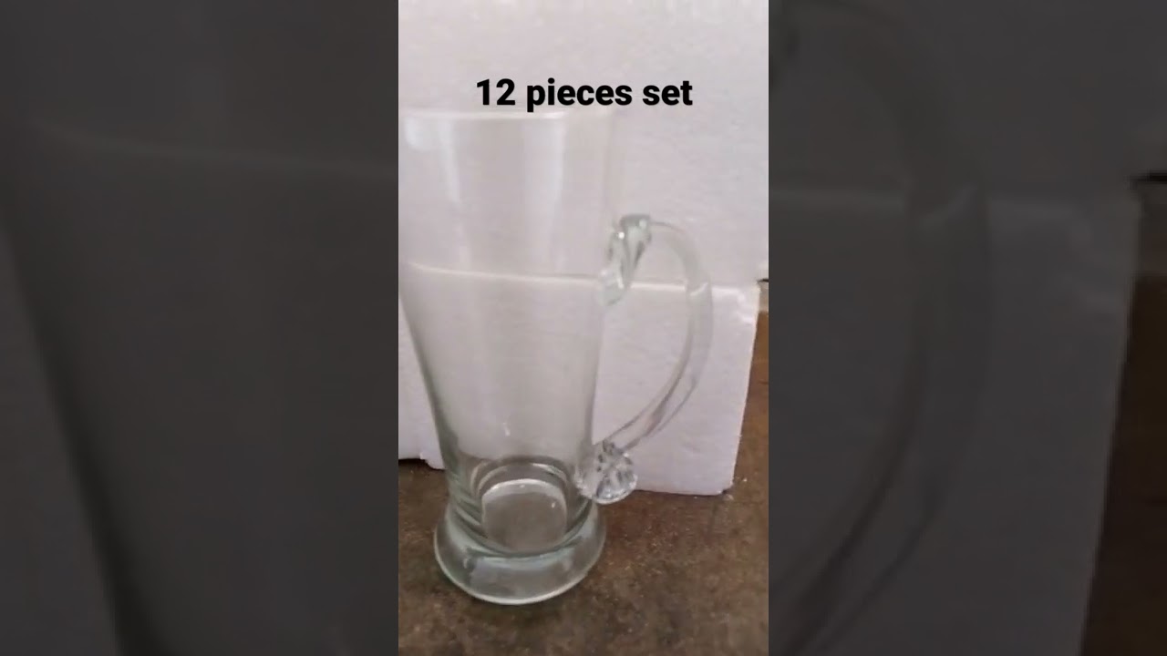 Afast New Pilsner Glass Beer Mug With Handle Set Of 12