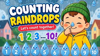 Counting Raindrops π§οΈ | Learn to Count 1 to 10 | Tiny Pixel Toons
