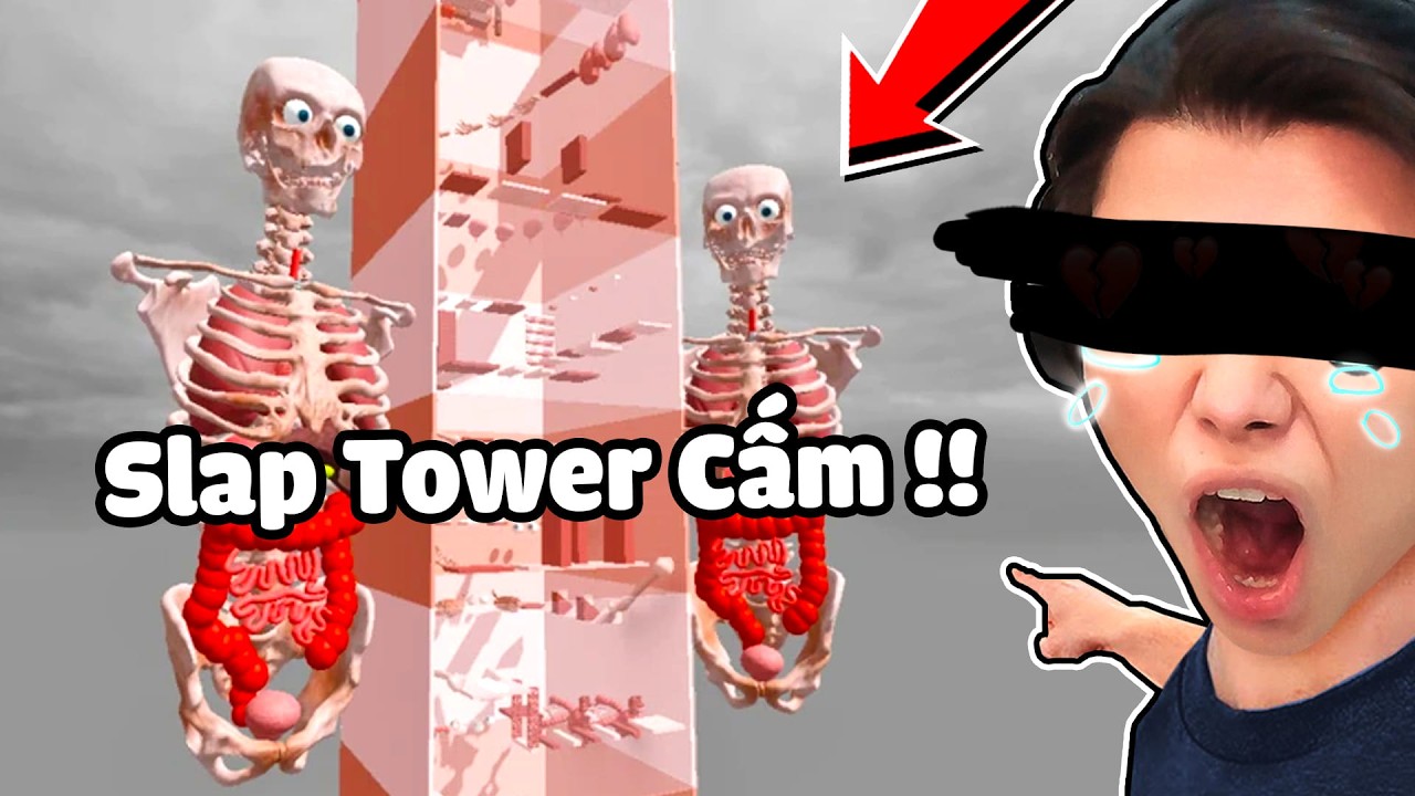 [ROBLOX] JAYGRAY SỢ QUẤN RA ĐÀI vì SLAP TOWER GIẢI PHẪU🖐💉💀THỬ THÁCH LEO THÁP XƯƠNG vs BỘ PHẬN BỊ CẤM
