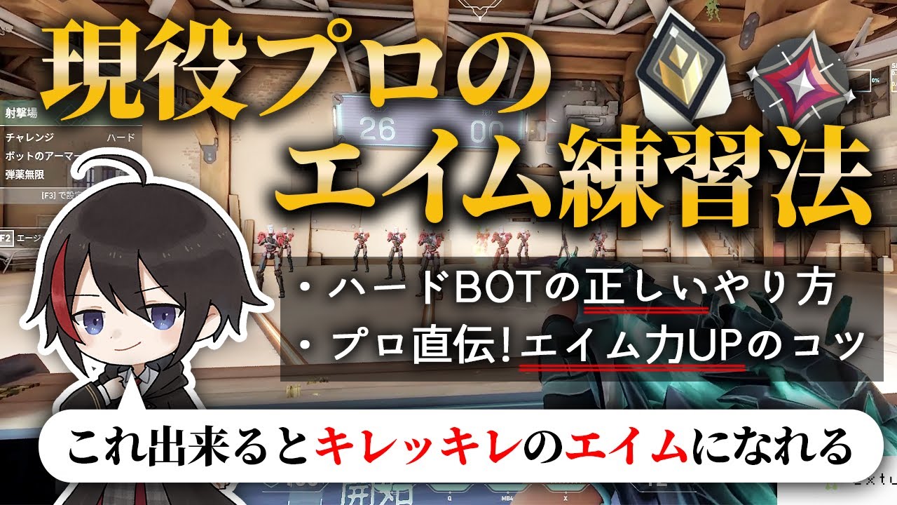 【VALORANT】現役プロのエイム練習法、教えます。エイムの基礎力を上げる射撃場ハードBOTの正しいやり方とは？【BlackWiz 切り抜き】