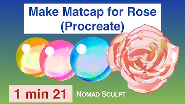 Make artistic matcap for roses | 1 min 18 sec | Nomad Sculpt