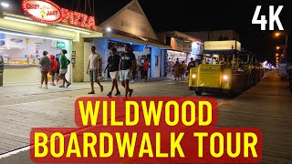 Walking the Wildwood Boardwalk at Night - 2023- 4K