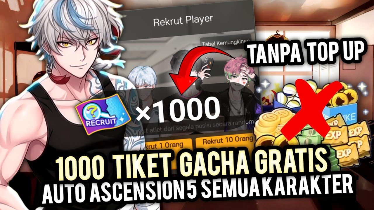 Auto Ascension 5 Semua karakter! 1000 Tiket Gacha Gratis - The Spike Volleyball Cross