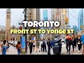 Toronto Walking Tour, Front Street To Yonge Street, Toronto Canada, 4k