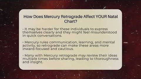 How Does Mercury Retrograde Affect YOUR Natal Chart? - Astrology Awakening
