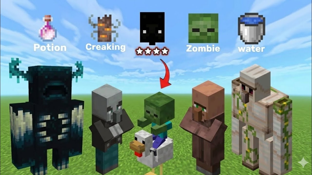 Minecraft mobs and their fears
