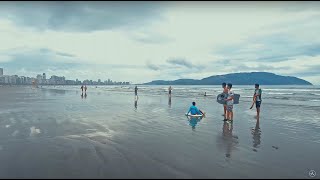 Walking around Santos, Brazil - Beach & City - Virtual Travel