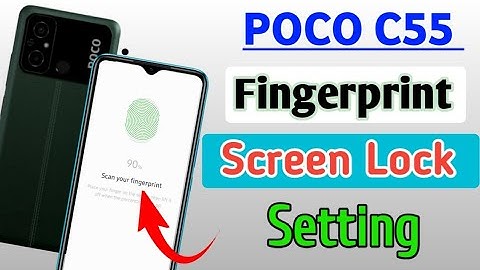 Poco c55 me display fingerprint Lock setting | how to set screen fingerprint lock in poco c55 mobile