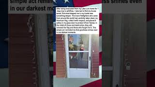 Firefighters Preserve Flag During Wildfire Response
