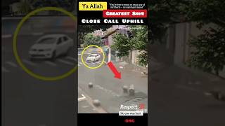 Ya Allah☝️Greatest Save.😱❤️💯#shorts #short #status #respect Close Call On steep Road