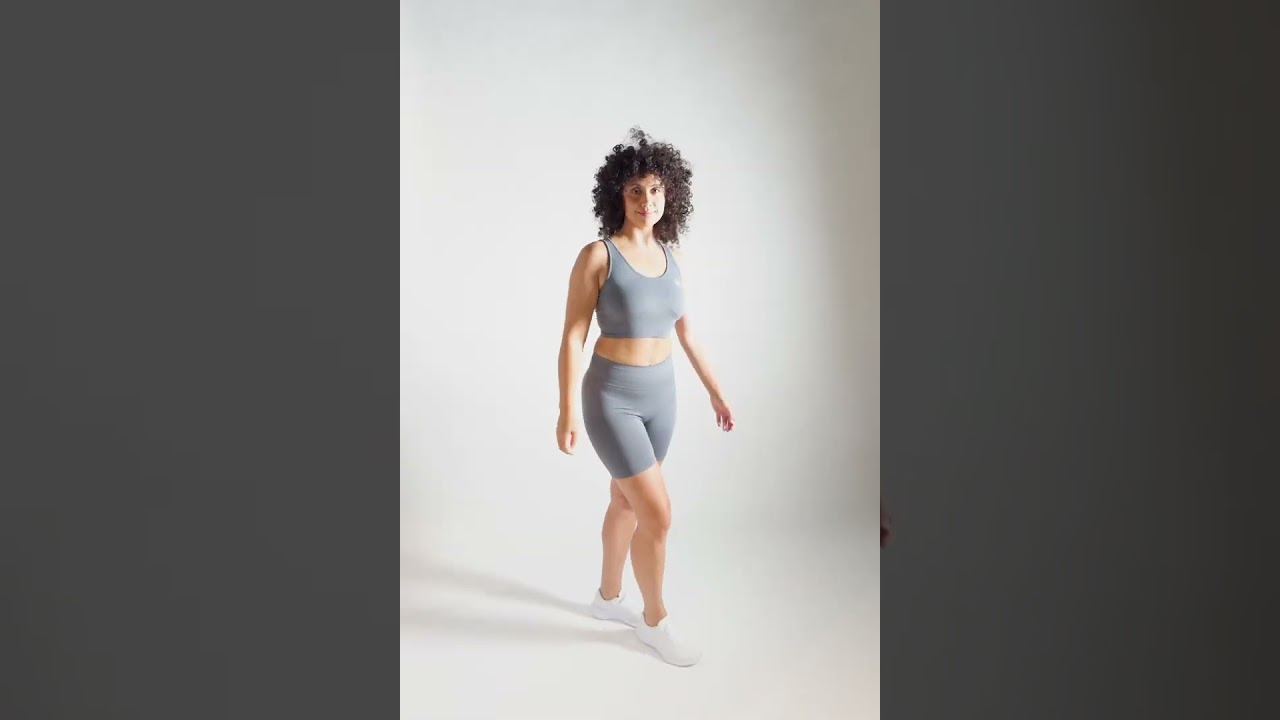 Ladies Seamless Bike Shorts 7 inches   Poppy Seed Grey 