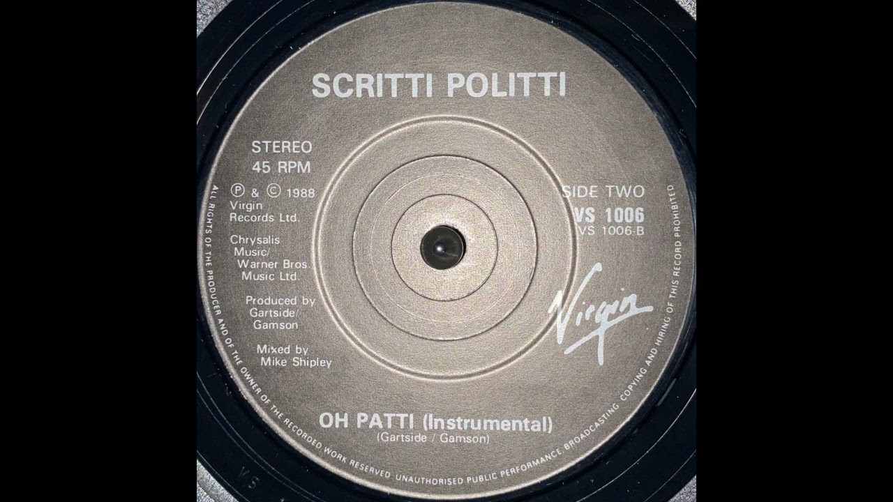 OH PATTI（限定BOX入り7インチ)/Scritti Politti Scritti Politti & Miles Davis - Oh Patti (Instrumental) (1988
