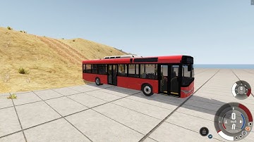 Crash Bus Solaris Urbino Jato vs Crash Mountain Map, Beamng Drive Bus High Speed Jumping | GVC