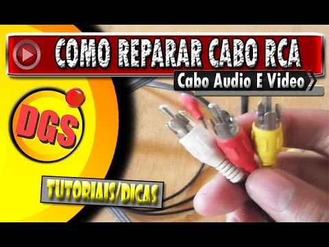 Como reparar plugue de audio e video RCA