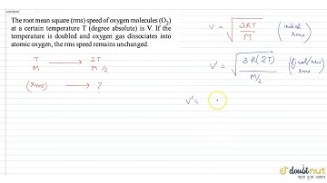 The root mean square (rms) speed of oxygen molecules `(O_2)`  at a certain tempereture