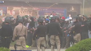 Tense standoff at UC Santa Cruz as police tell protesters to leave