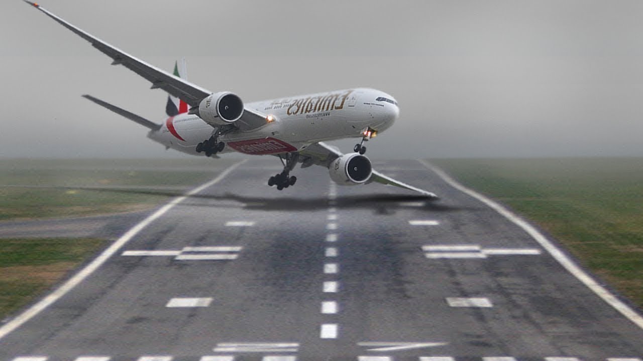 Top 20 the most craziest airplane cross wind landing attempts YouTube