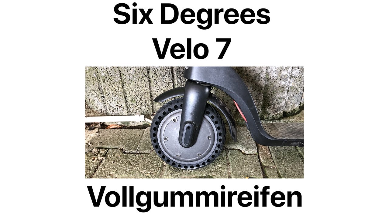 Six Degrees eScooter Velo 7 auf Vollgummireifen /Reifenschaden vorne und hinten. Ähnlich Xiaomi 365