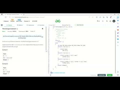 Third Largest Element in an Array Practice