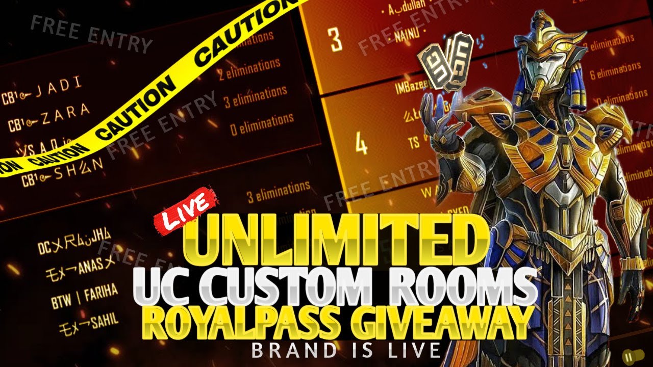 Unlimited UC Custom Rooms💴| Pubg mobile live UC custom room| pubgmobile| pubg live