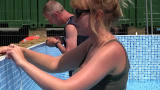 Chelsea Wooden Pool Build Pt4 Installing the liner