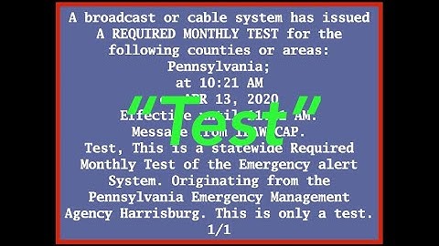 EAS Reenactment Mock: Required Monthly Test (Requested)
