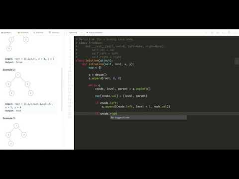 Cousins in Binary Tree (Leetcode)