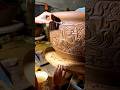 Handcrafted Clay Design on a Giant Pottery Bowl 😍👐 #shorts
